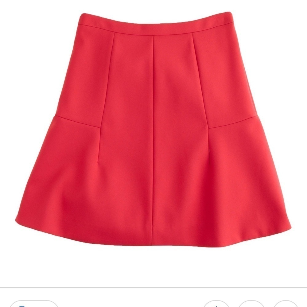 Red JCrew statement skirt